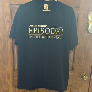 This religious shirt is in great condition.